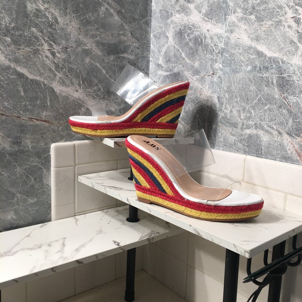 ams espadrille wedge sandal size 10 - Picture 3 of 8